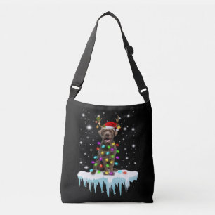 Bolso Cruzado Dog Lover   Luz de los Navidades de chocolate Labr
