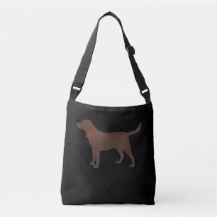 Bolso Cruzado Dog Lover Silueta de perro de chocolate Labrador