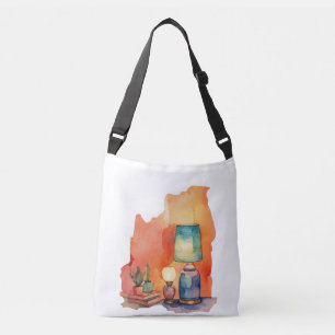 Bolso Cruzado Doodle de color de agua pastel