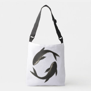 Bolso Cruzado Dos Koi - Pescado de pincel de tinta sobre