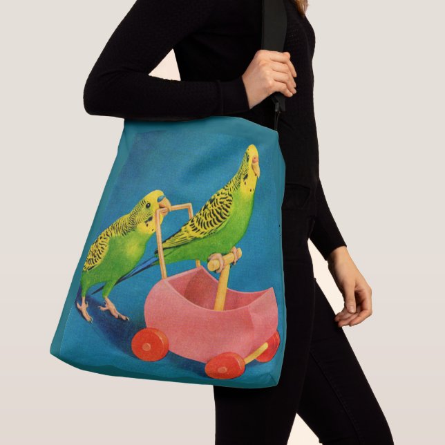 Bolso Cruzado dos periquitos (Detalle)