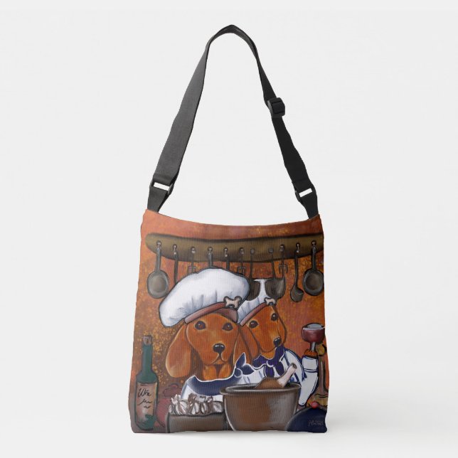 Bolso Cruzado Doxies rojos (Anverso)