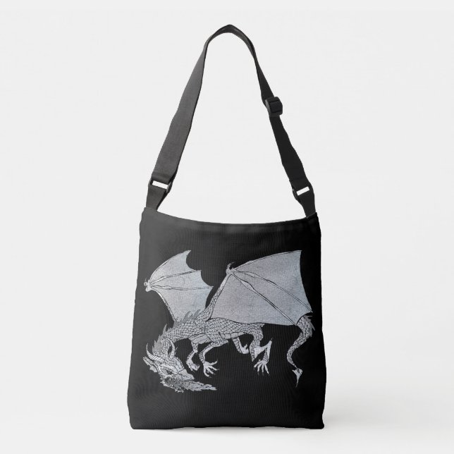 Bolso Cruzado Dragón ardiente de la textura (Anverso)