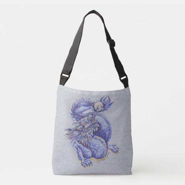 Bolso Cruzado Dragón azul (Anverso)
