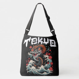 Bolso Cruzado Dragón baila el paisaje retro japonés