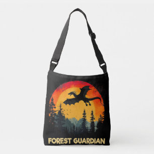 Bolso Cruzado Dragón del bosque del atardecer