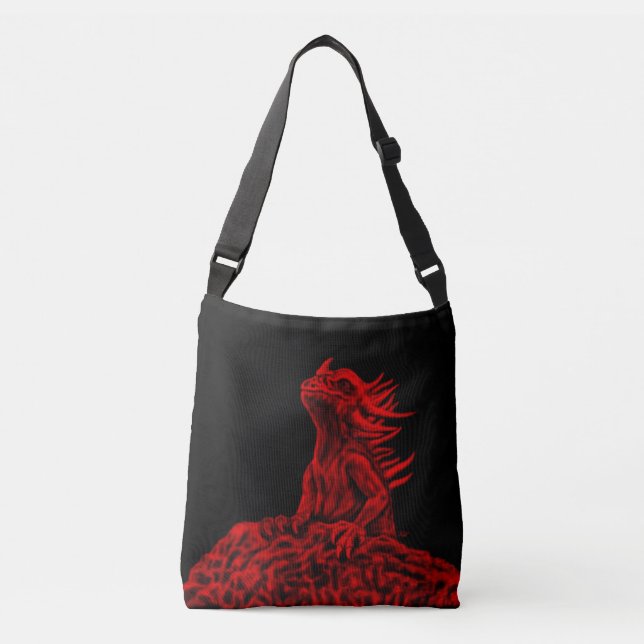 Bolso Cruzado Dragón rojo pequeño (Anverso)