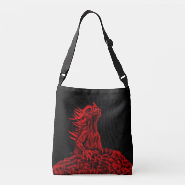 Bolso Cruzado Dragón rojo pequeño (Reverso)