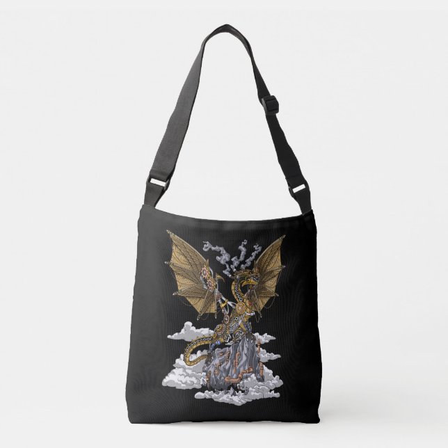 Bolso Cruzado Dragón Steampunk (Anverso)