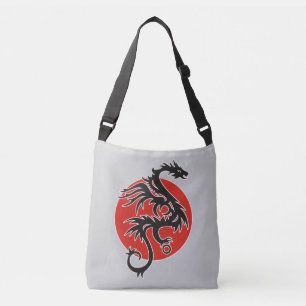 Bolso Cruzado Dragon Sun - blanco rojo negro + tus ideas