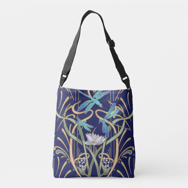 Bolso Cruzado Dragonflies Art Nouveau (Reverso)
