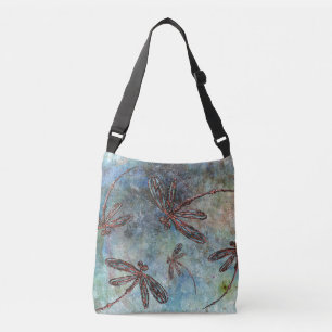 Bolso Cruzado Dragonflies en bronce en cielo estrellado