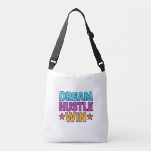 Bolso Cruzado Dream Hustle Win - Cita Motivacional Audaz Crossbo