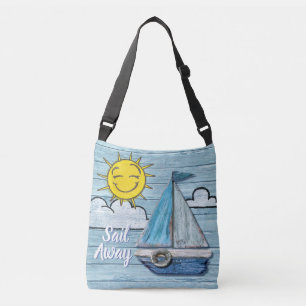 Bolso Cruzado Driftwood Beach design Yacht cross body bag.