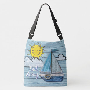 Bolso Cruzado Driftwood Beach design Yacht cross body bag.