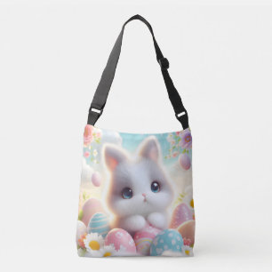 Bolso Cruzado Dulces Huevos de Pascua de Gatito Kawaii Pastel