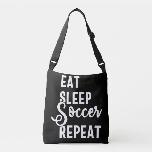Bolso Cruzado eat sleep soccer repeat (Anverso)