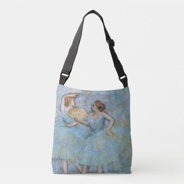 Bolso Cruzado Edgar Degas Dos bailarinas, azul pastel (Anverso)