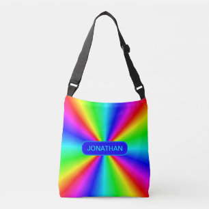 Bolso Cruzado El arcoiris brillante y colorido personalizado