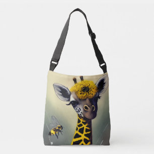 Bolso Cruzado El arte digital caprichoso de la jirafa zumba