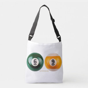 Bolso Cruzado El billar duro 69 de SlipperyJoe con una bola de b