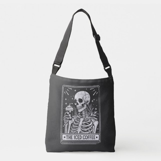 Bolso Cruzado El Café Helado Skeleton Halloween Café Lover (Anverso)