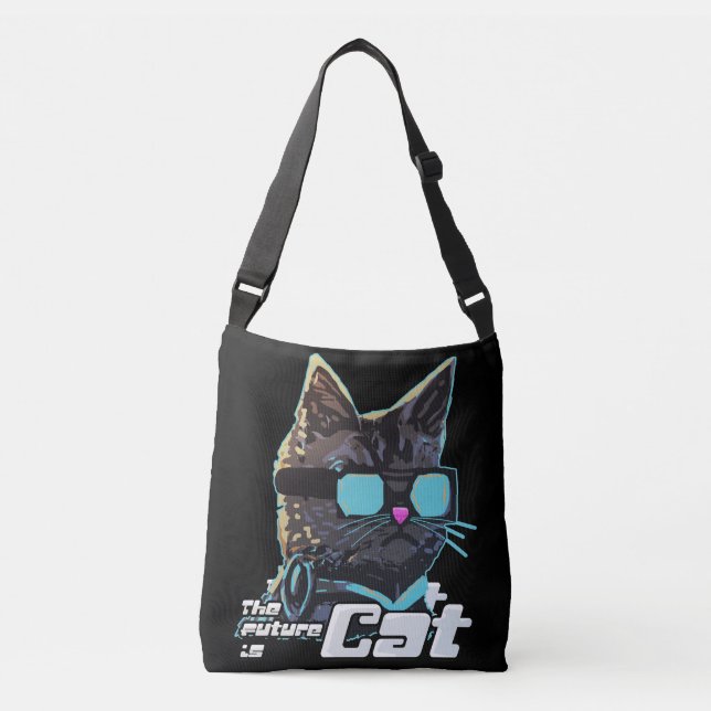 Bolso Cruzado El futuro es gato (Anverso)
