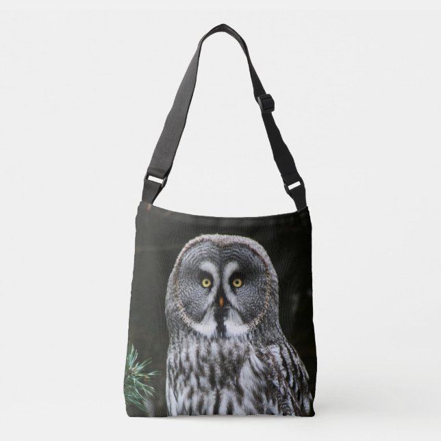 Bolso Cruzado El gran búho gris cbcnm (Anverso)
