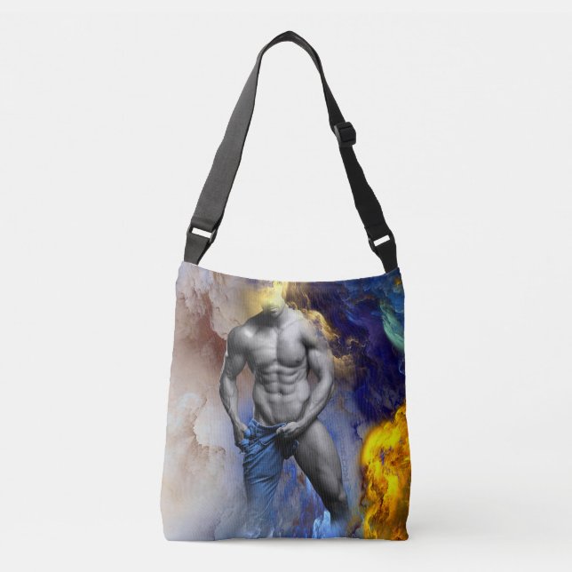 Bolso Cruzado El hombre musculoso de SlipperyJoe camisón vapor (Anverso)