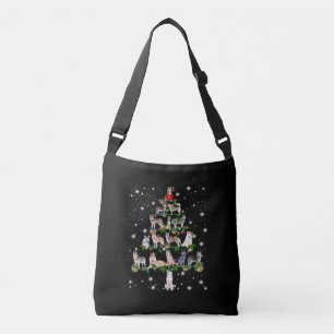 Bolso Cruzado El Husky Árbol De Navidad Cubierto De Lámparas