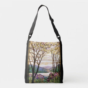 Bolso Cruzado El iris de Nouveau del arte florece el vitral