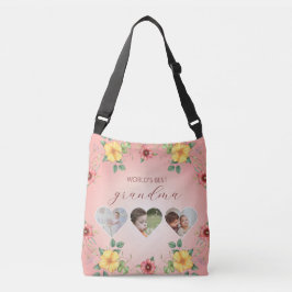 Bolso Cruzado El mejor marco para la foto de una abuela floral e