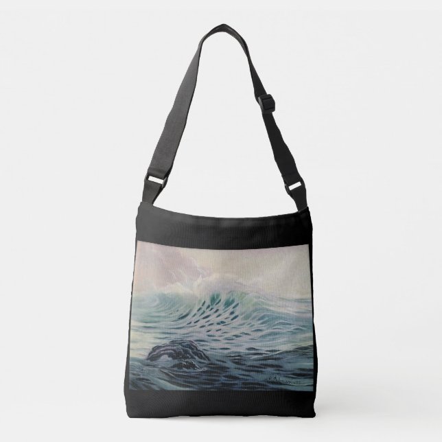 Bolso Cruzado El océano - Una fuerza de la naturaleza en la bols (Anverso)