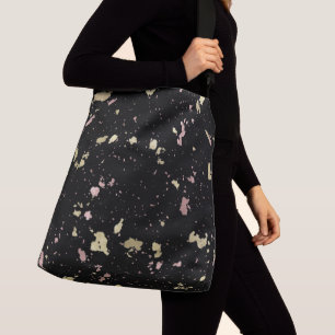 Bolso Cruzado El oro mate y el oro Rosa caen en negro