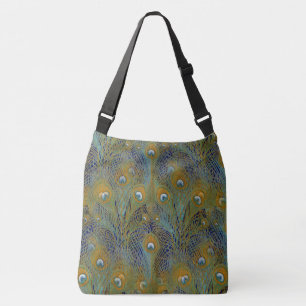 Bolso Cruzado El pavo real empluma coordenadas