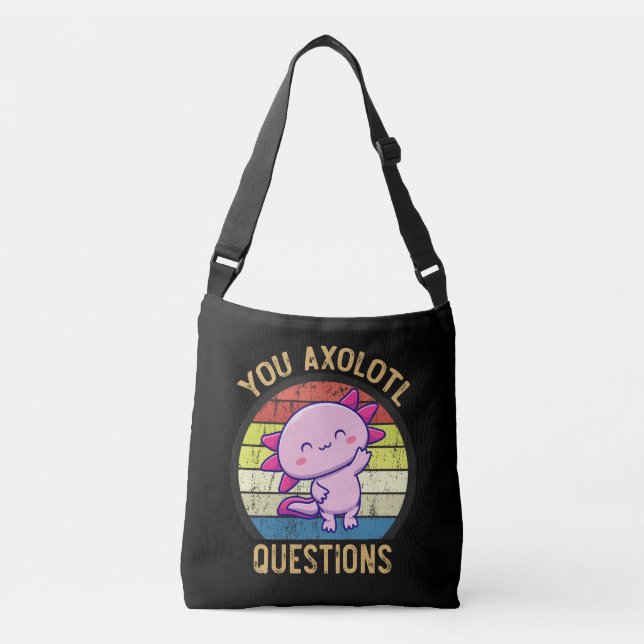 Bolso Cruzado El retro 90s gracioso que Axolotl cuestiona la ven (Anverso)