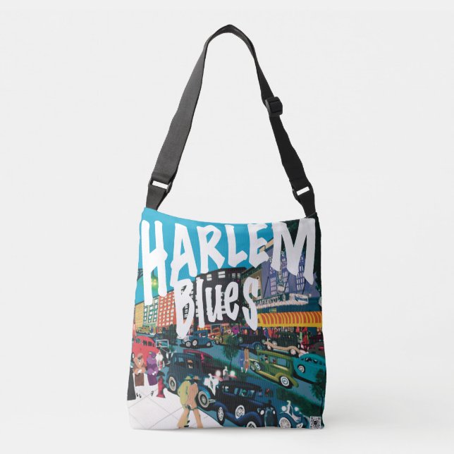 Bolso Cruzado El ritmo de Harlem Blues Crossbody Bag (Anverso)