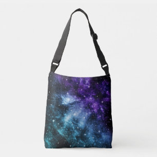 Bolso Cruzado El sueño de la galaxia Verde azulada púrpura #1