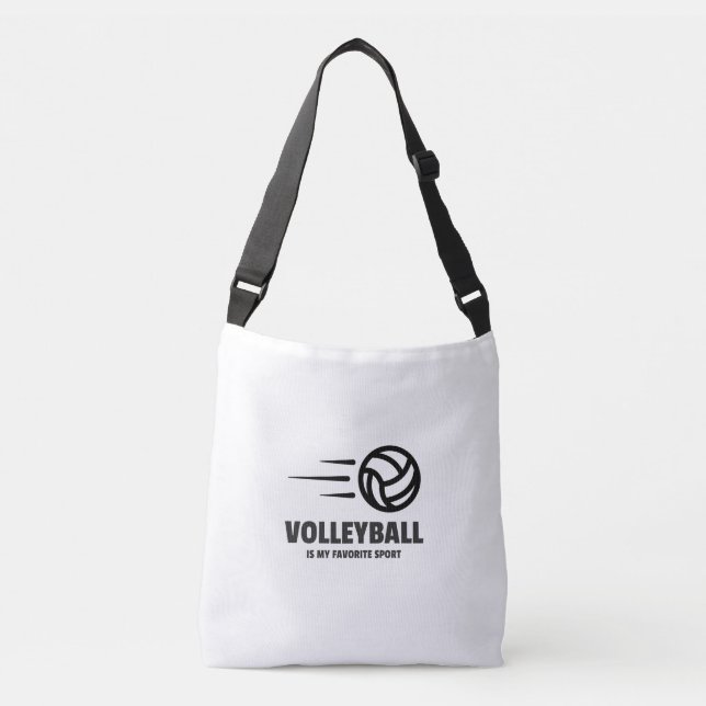 Bolso Cruzado El voleibol es mi deporte favorito (Anverso)