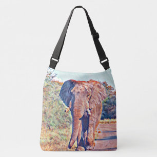 Bolso Cruzado elefante acuarell