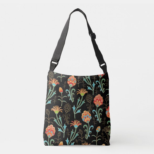 Bolso Cruzado Elegancia floral oriental sin inconvenientes (Anverso)