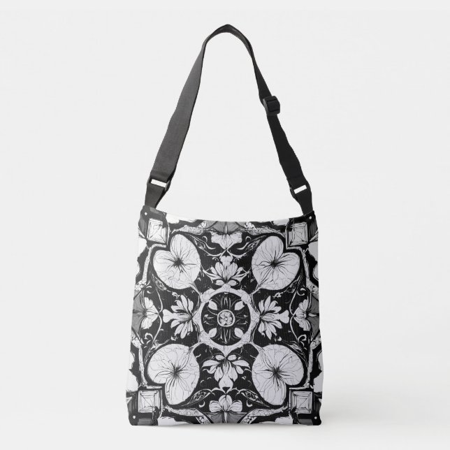 Bolso Cruzado "Elegancia monocroma: Tote gráfico"Tote (Anverso)