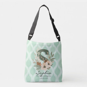 Bolso Cruzado Elegancia sabia de Sophia - Monograma floral boho