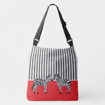 Elegante a juego Negro y blanco cebra rojo