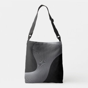 Bolso Cruzado Elegante abstracción de onda futurista y moderna