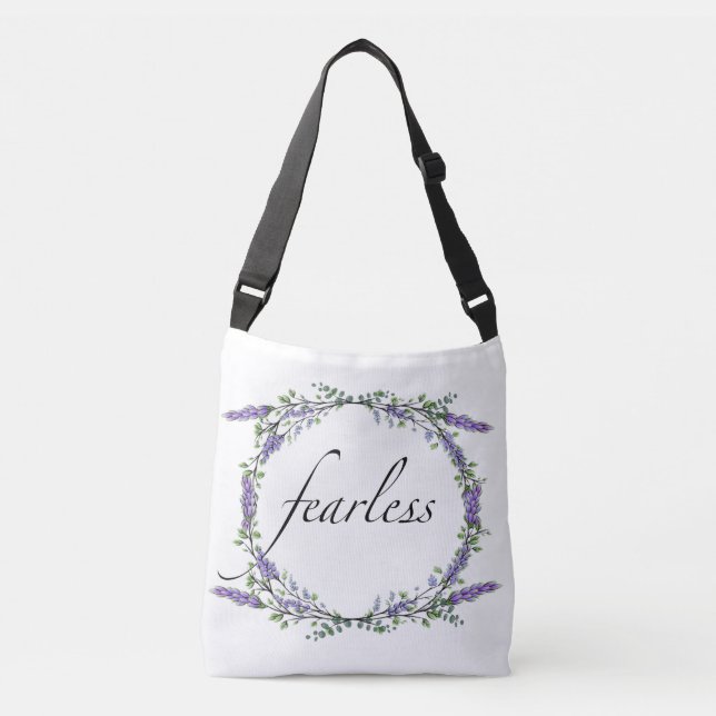 Bolso Cruzado Elegante acuarela Lavanda Eucalyptus sin miedo (Anverso)