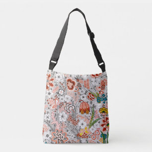 Bolso Cruzado Elegante Boho de época Abstracto Artístico Floral 