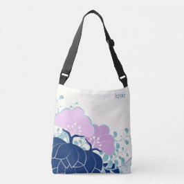 Bolso Cruzado Elegante Camellias rosas Añadir nombre