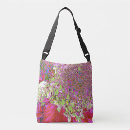 Bolso Cruzado Elegante Chartreuse Verde, Rosa y Azul Hydrangea
