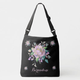 Bolso Cruzado Elegante color de agua pastel floral personalizado